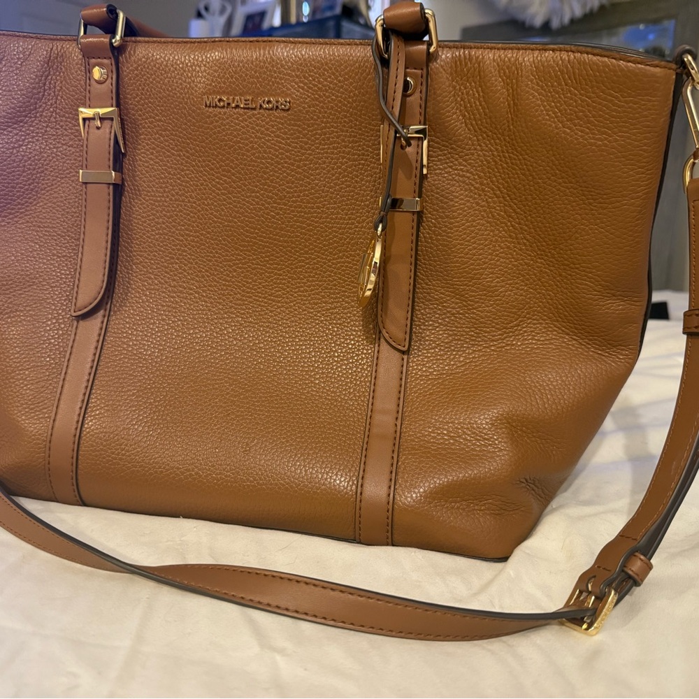 Michael Kors Brown Leather Tote Bag